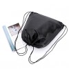 2Pcs Sports/Casual/Outdoor/Travel Shoe Storage Bag Drawstring BackPack Book Bag Rope bag Shoulder Straps(Blue+Black)