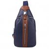 Men PU Baguette Shoulder Bag - Blue / Brown / Black