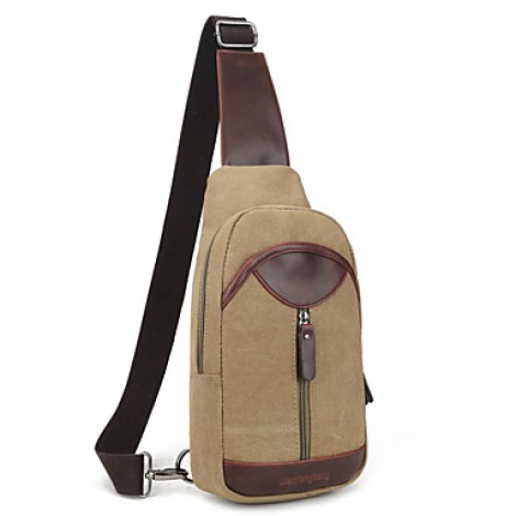 Men Canvas Shoulder Chest Bag