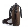 Men 's Canvas Laptop Bag - Brown/Gray/Black