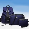 Women Nylon Bucket Backpack / School Bag / Travel Bag - Purple / Blue / Red / Black