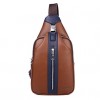 Men PU Baguette Shoulder Bag - Blue / Brown / Black