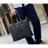 Men 's Canvas Laptop Bag - Brown/Gray/Black