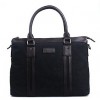 Men 's Canvas Laptop Bag - Brown/Gray/Black