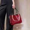 Women PU / Patent Leather Barrel Shoulder Bag / Tote - Blue / Red / Black