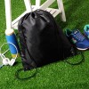 2Pcs Sports/Casual/Outdoor/Travel Shoe Storage Bag Drawstring BackPack Book Bag Rope bag Shoulder Straps(Blue+Black)