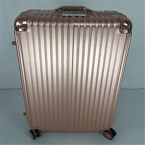 Unisex-Outdoor-PVC-Luggage-Rose Gold / Silver