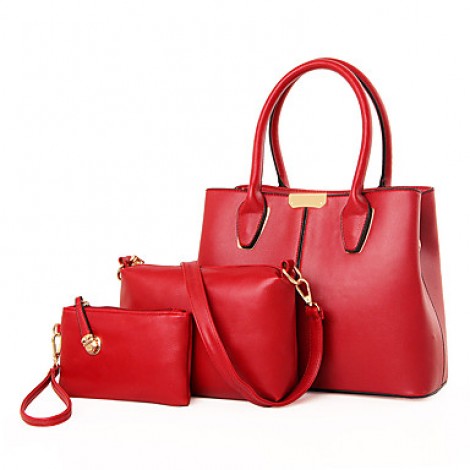 Women PU Casual / Event/Party / Shopping / Office & Career Shoulder Bag / Tote / Satchel / Bag Sets